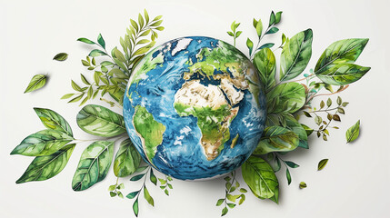 Invest in our planet, Intended as a backdrop for Earth Day, with a strong focus on ecology - obrazy, fototapety, plakaty
