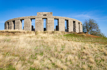 Fototapeta na wymiar Maryhill Stonehenge, Replica of England's Stonehenge located in Maryhill, Washington
