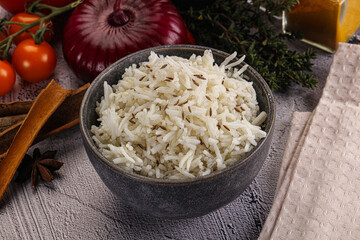 Indian cuisine jeera basmati rice
