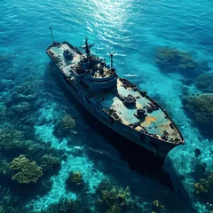  sunken ship wreck resting on the ocean floor © Stefan Schurr