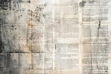 Grunge vintage old aged newspaper texture background, retro abstract - obrazy, fototapety, plakaty