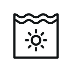 Pool lighting isolated icon, pool lighting vector symbol with editable stroke