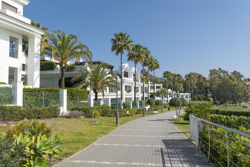High quality apartments on the Costa del Sol in Estepona Spain - obrazy, fototapety, plakaty