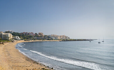 Fototapeta na wymiar Playa del Cristo in Estepona on the Costa del Sol Spain