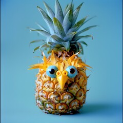 Chibi Pineapple Parrot: A Tropical Fusion of Fruit and Bird Imagery