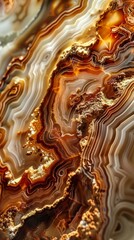 Close-up of banded agate patterns