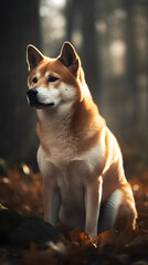 Shiba Inu dog photography poster mobile phone vertical background