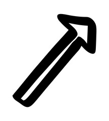 Doodle shapes. Arrows sketch elements. Vector cartoon arrow. Hand drawn icon