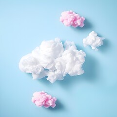 Creative Word Formation - A Pastel Cloud Pattern in Minimalist Style