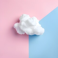 Abstract Formation: A Cloud-Inspired Word of Minimalist Pastel Hues