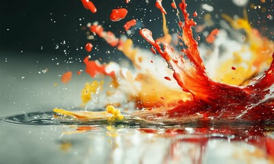 falling splash abstract splash design 