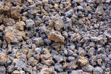 Small stones formed from dry soil