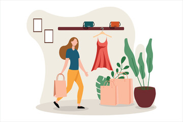 Fashion Style Flat Illustration Design