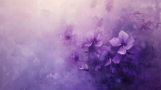 violets on purple backround