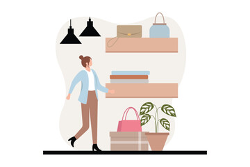 Fashion Style Flat Illustration Design