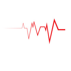 Heart beat pulse logo