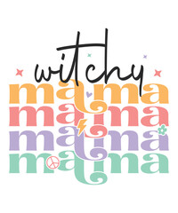 Witchy mama love svg retro groovy, mom SVG, Boy mama SVG, Mom Life svg, Blessed Mama svg