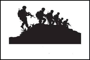 Veterans Army Soldier Silhouette Clip art Vector, Soldier Silhouette Images, Military Silhouette Images