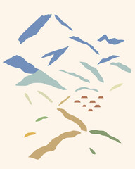 vector minimalist abstract natural landscape
