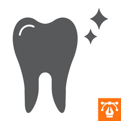Tooth solid icon, glyph style icon for web site or mobile app, dentistry and healthcare, healthy teeth vector icon, simple vector illustration, vector graphics.