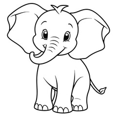 an elephant with a large, ears and trunk in the shape of a letter k