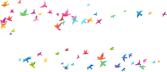 Flying birds. Decoration element from scattered silhouettes. - obrazy, fototapety, plakaty