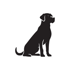 Labrador Retriever Silhouette: Loyal Canine Profile in Vector Art- Labrador Retriever black vector stock