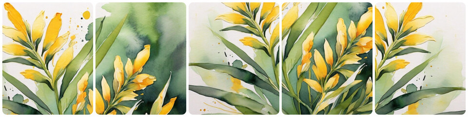 grass and flowers floral, collage header