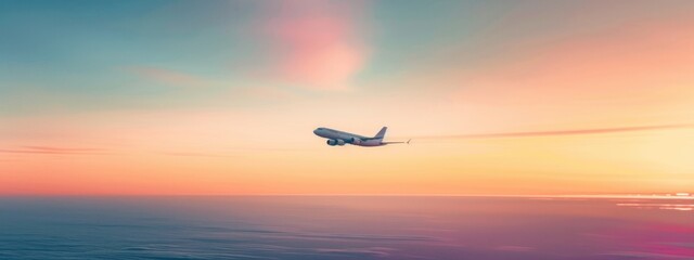 Fototapeta na wymiar Graceful Flight: Captivating Images of Aircraft Soaring Through the Skies