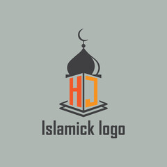 HJ Islamic logo with mosque icon NEW design.