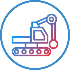 Vector Design Demolition Crane Icon Style