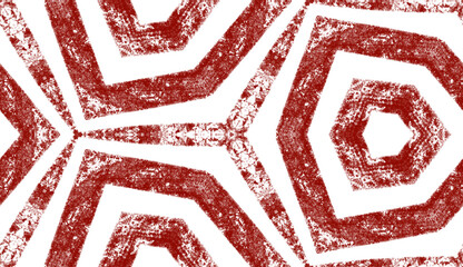 Ethnic hand painted pattern. Wine red