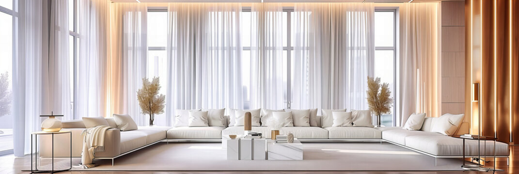 Contemporary Living: A Luxurious and Spacious Room with Modern Furnishings, Embodying Sophistication and Style