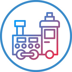 Fototapeta premium Vector Design Train Toy Icon Style