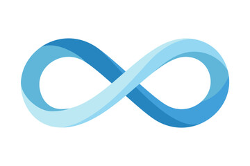 Blue infinity symbol for autism awareness concept in 3D vector
