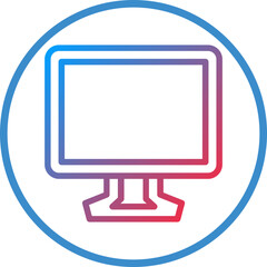 Vector Design TV Screen Icon Style