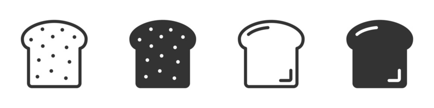 Slice of bread icon. Vector illustration.