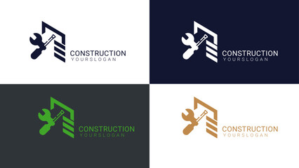 Obraz na płótnie Canvas Construction logo, Editable vector 
