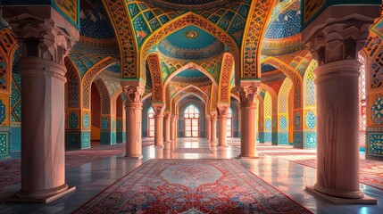 Obraz premium Islamic Architecture Design, Generative AI