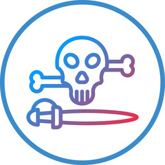 Vector Design Pirate Danger Icon Style