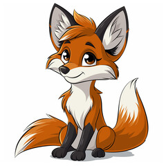 red fox cartoon clipart