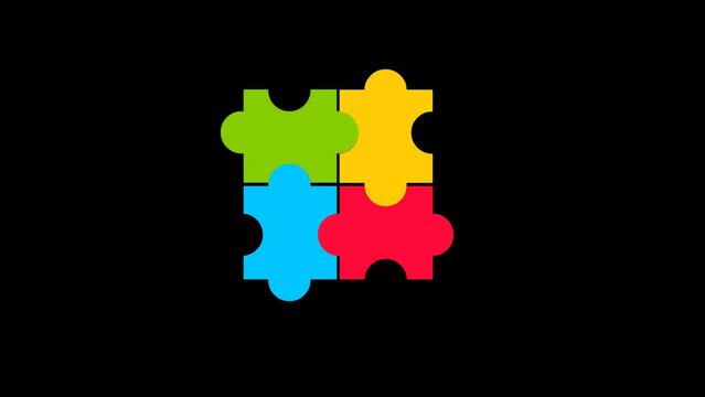 animated jigsaw puzzle for autism day