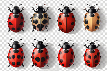 ladybugs set clipart