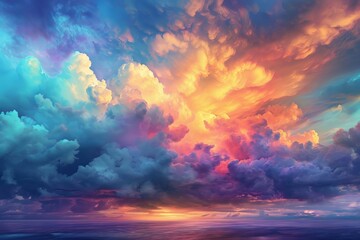 Vibrant Chromatic Cloud Formations