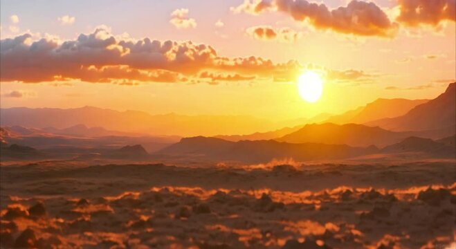 blurred desert landscape footage