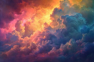 Vibrant Chromatic Cloud Formations