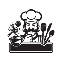 Restaurant logo vector illustration