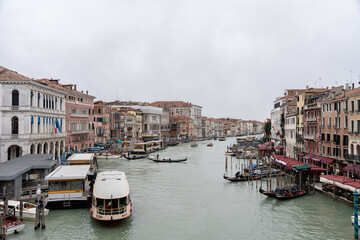 View of the Grand Canal of Venice from the Rialto Bridge - obrazy, fototapety, plakaty