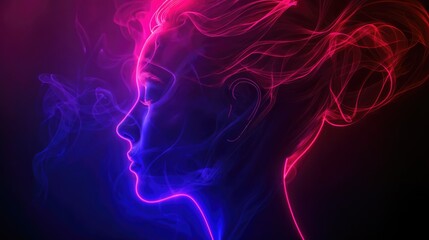 abstract background of women with smoke
