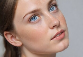 Stunning Close-Up of Blonde Woman in Studio